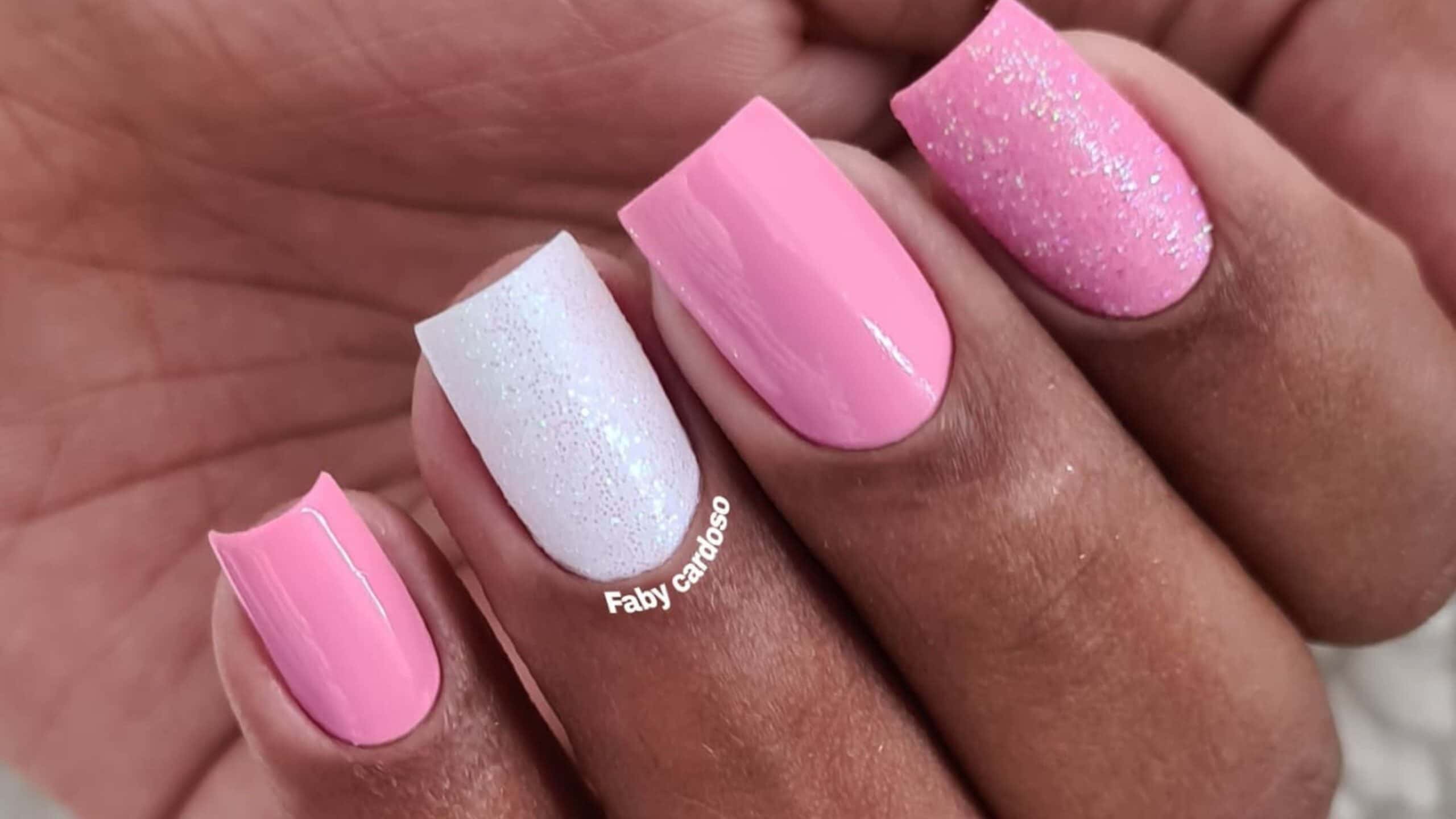 unha decorada outubro rosa
