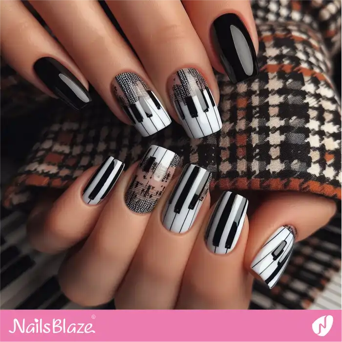 with music nail art