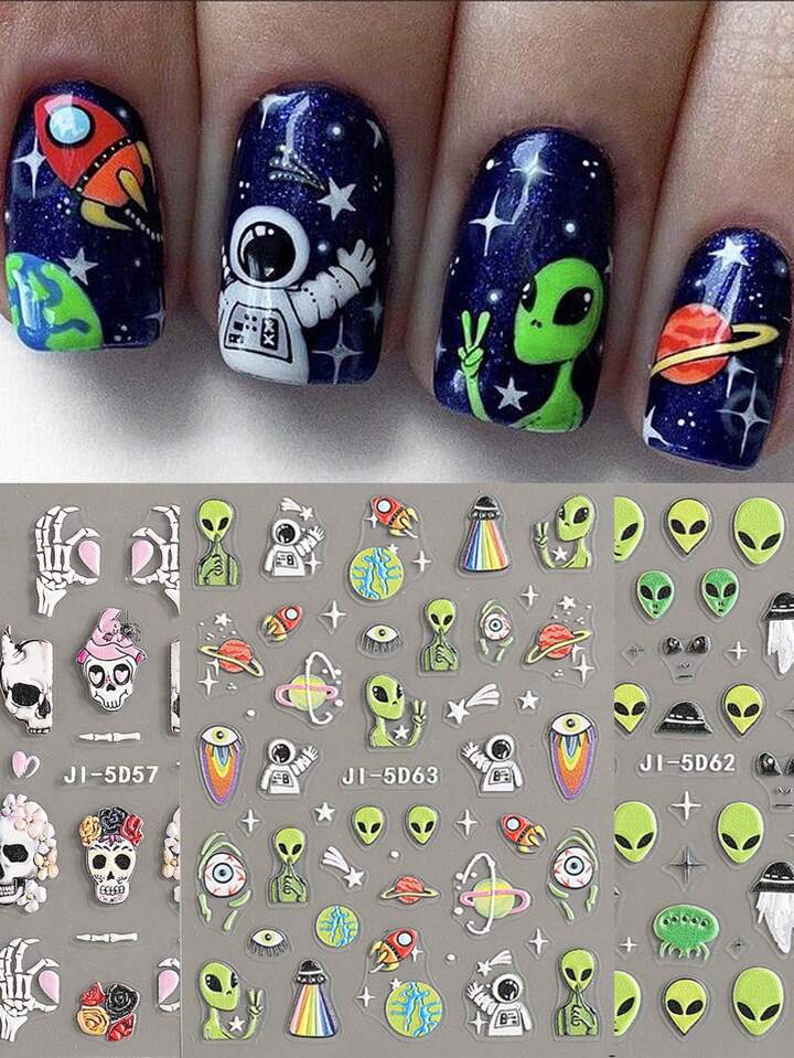 Unha Decorada Astronauta
