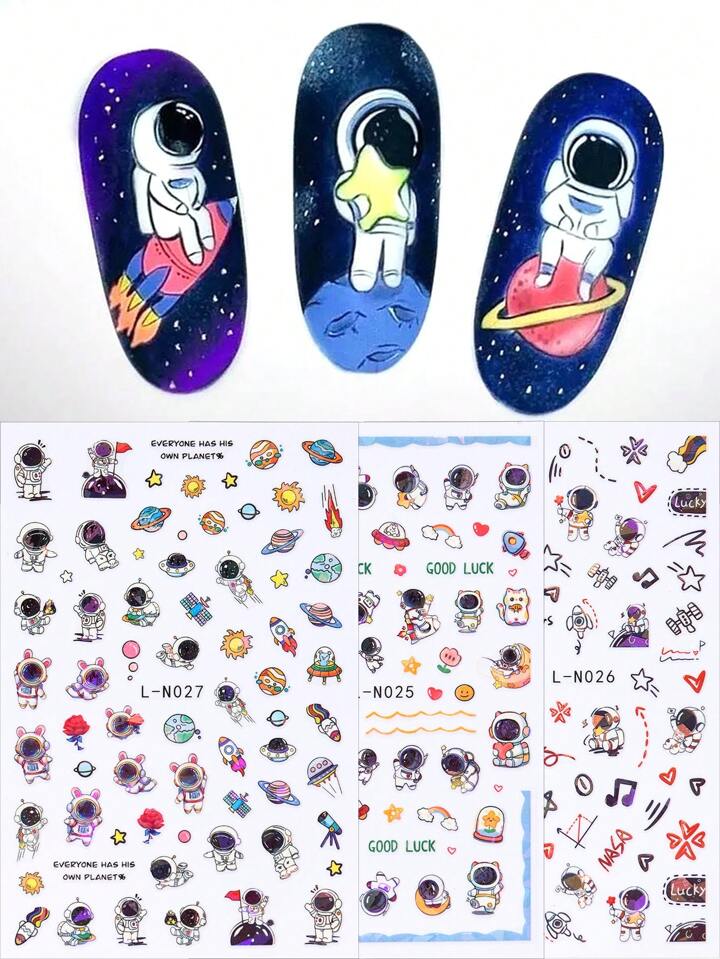 Unha Decorada Astronauta