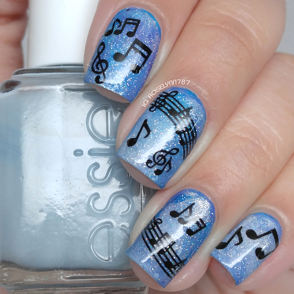 with music nail art