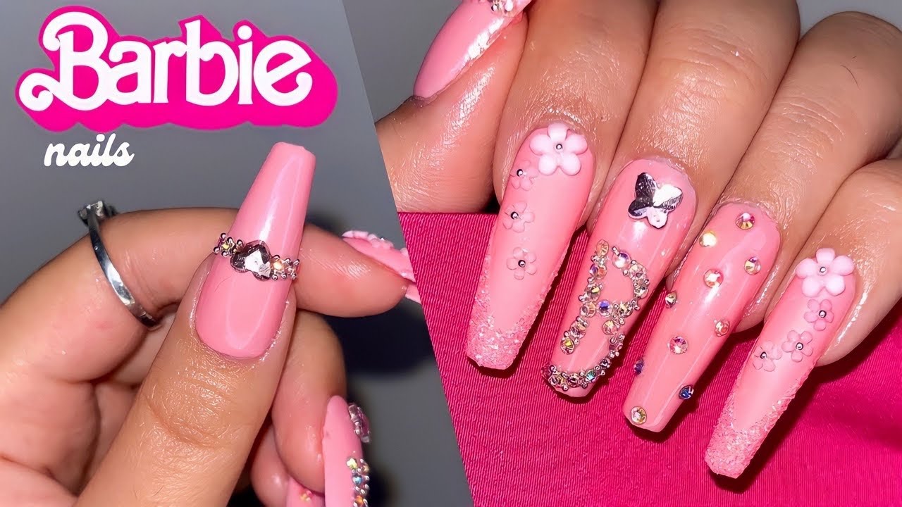 barbie nail art