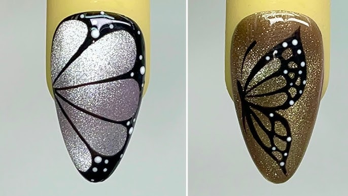 Butterfly Wing Powder Nail Art