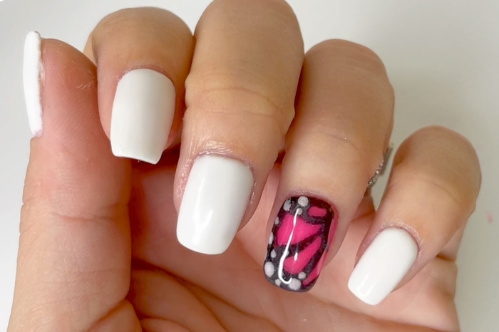 Butterfly Wing Powder Nail Art