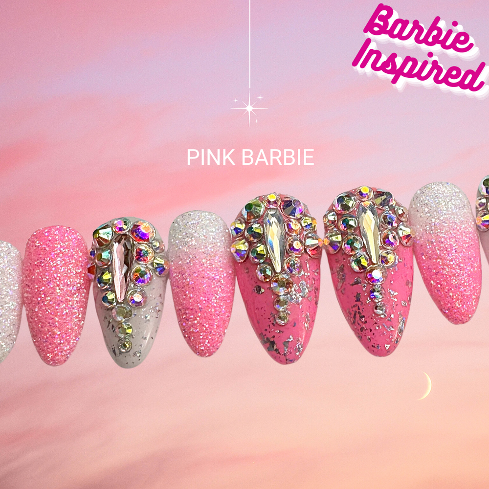 barbie nail art