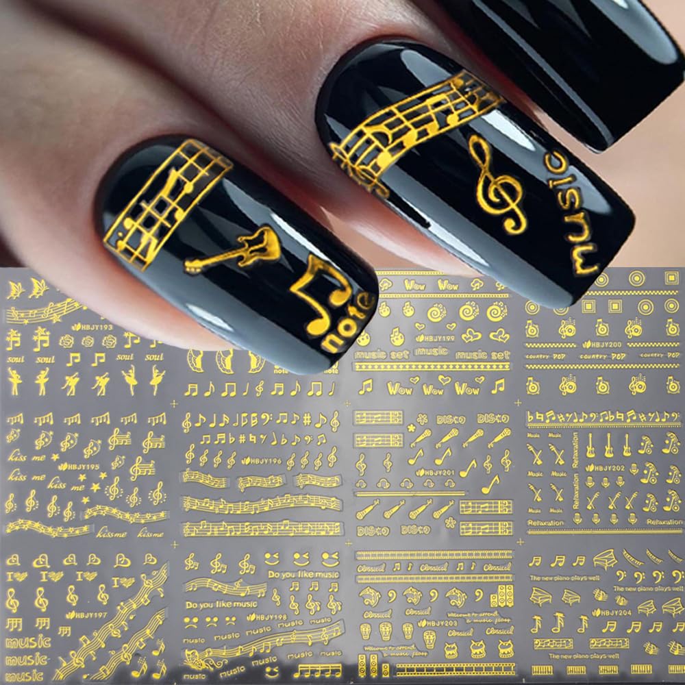 with music nail art