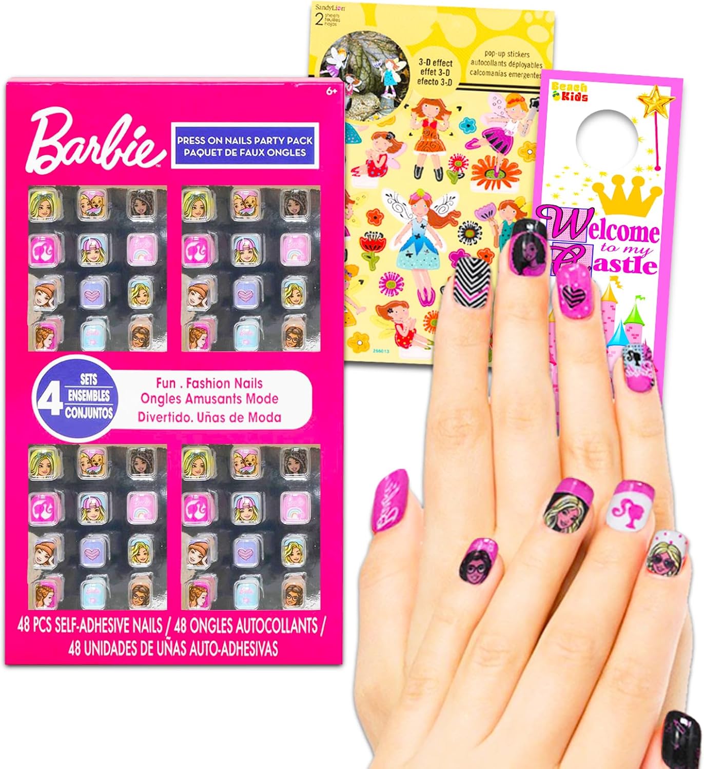 barbie nail art