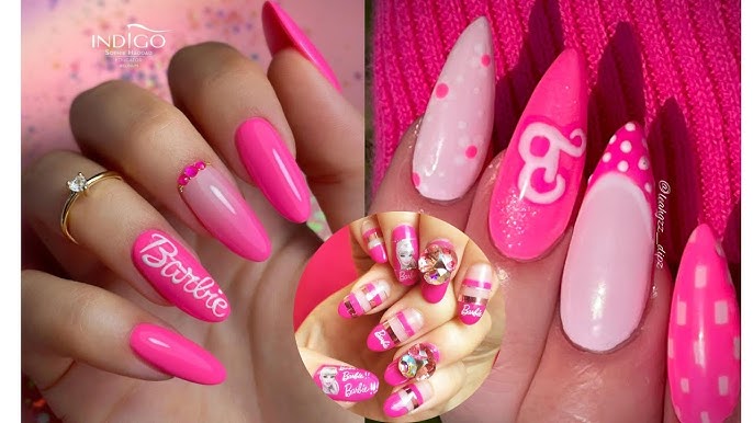 barbie nail art