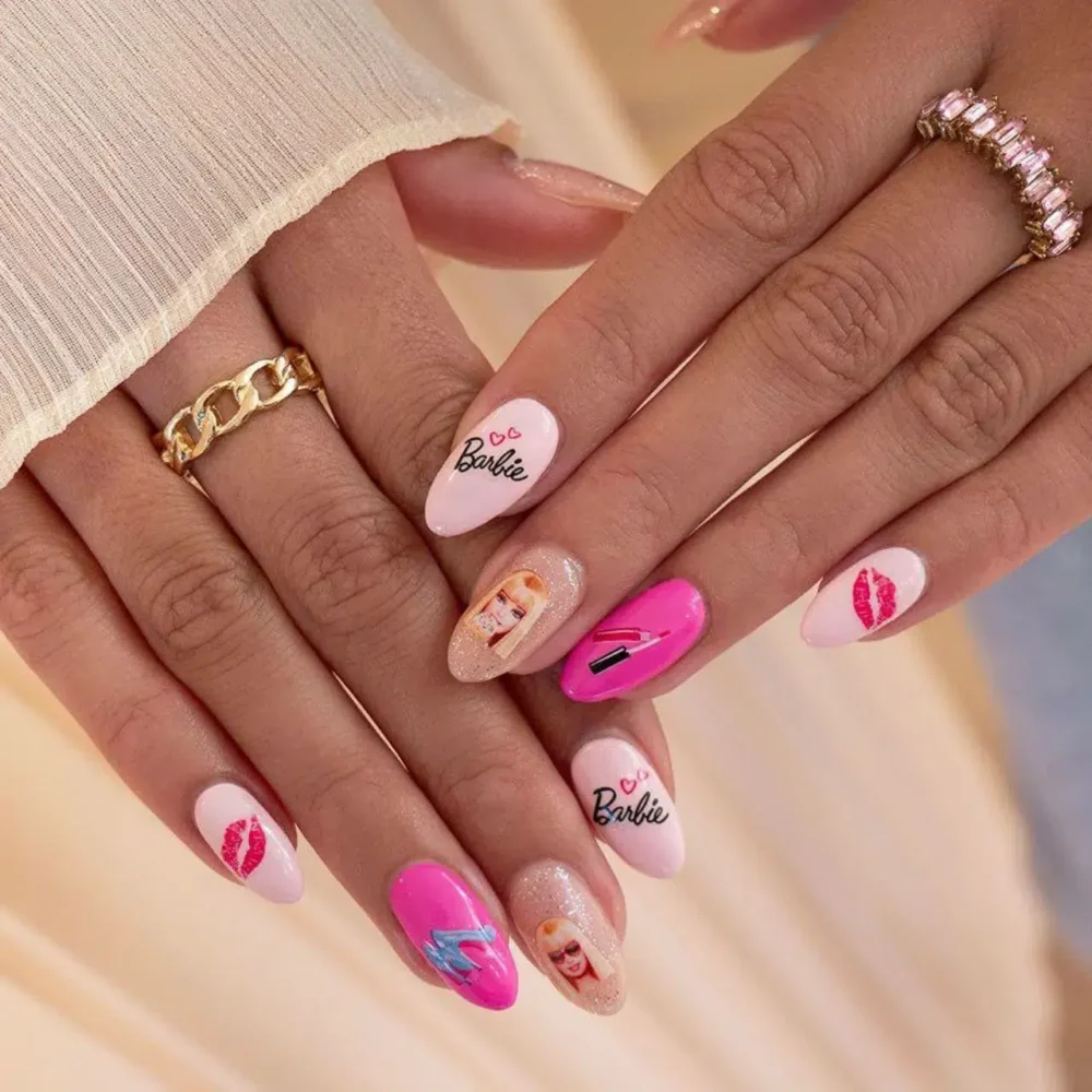 barbie nail art