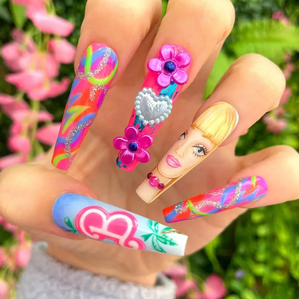 barbie nail art