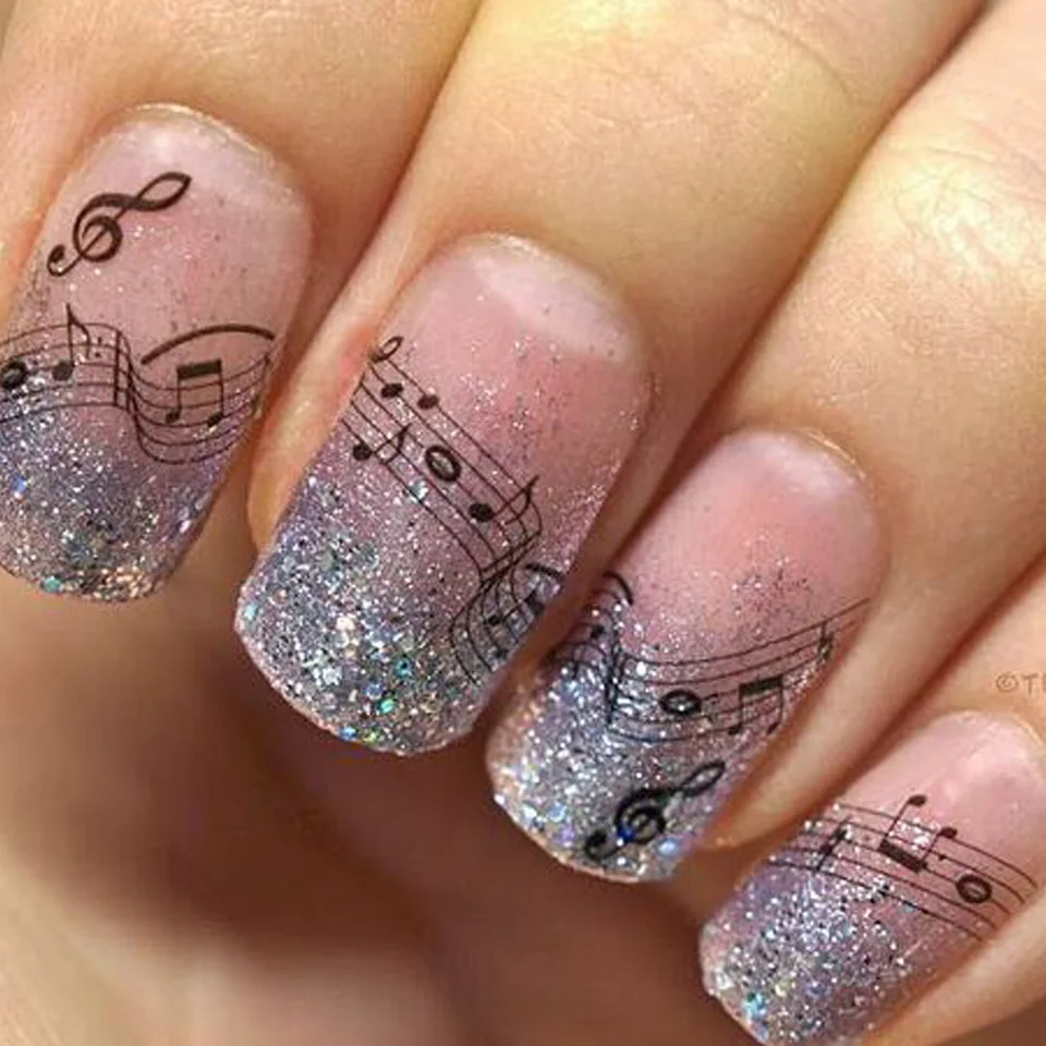 with music nail art