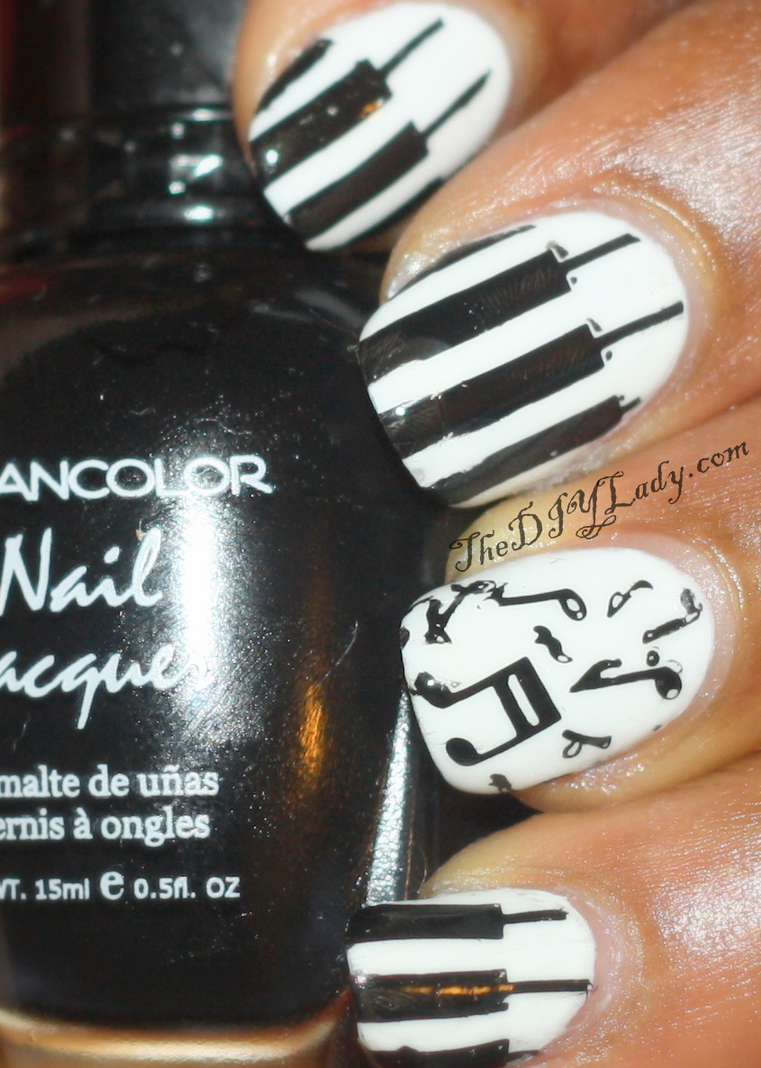 with music nail art