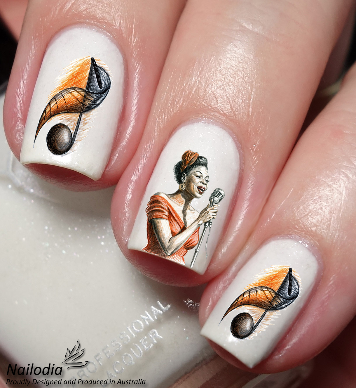 with music nail art