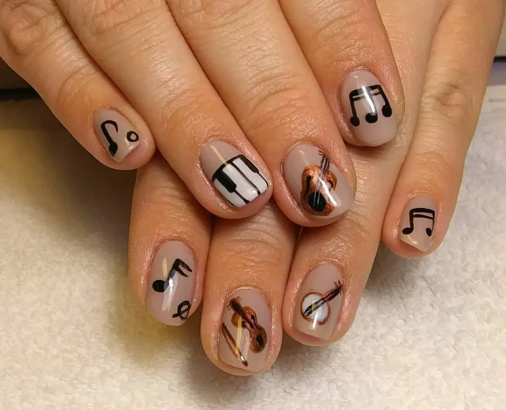 with music nail art
