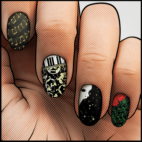 with music nail art