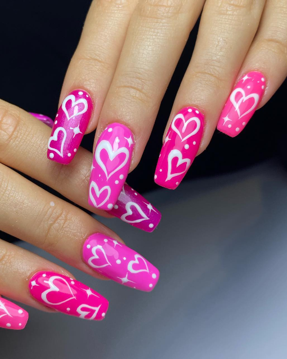barbie nail art