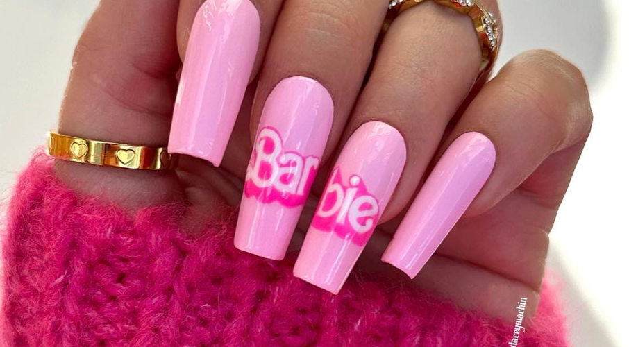 barbie nail art