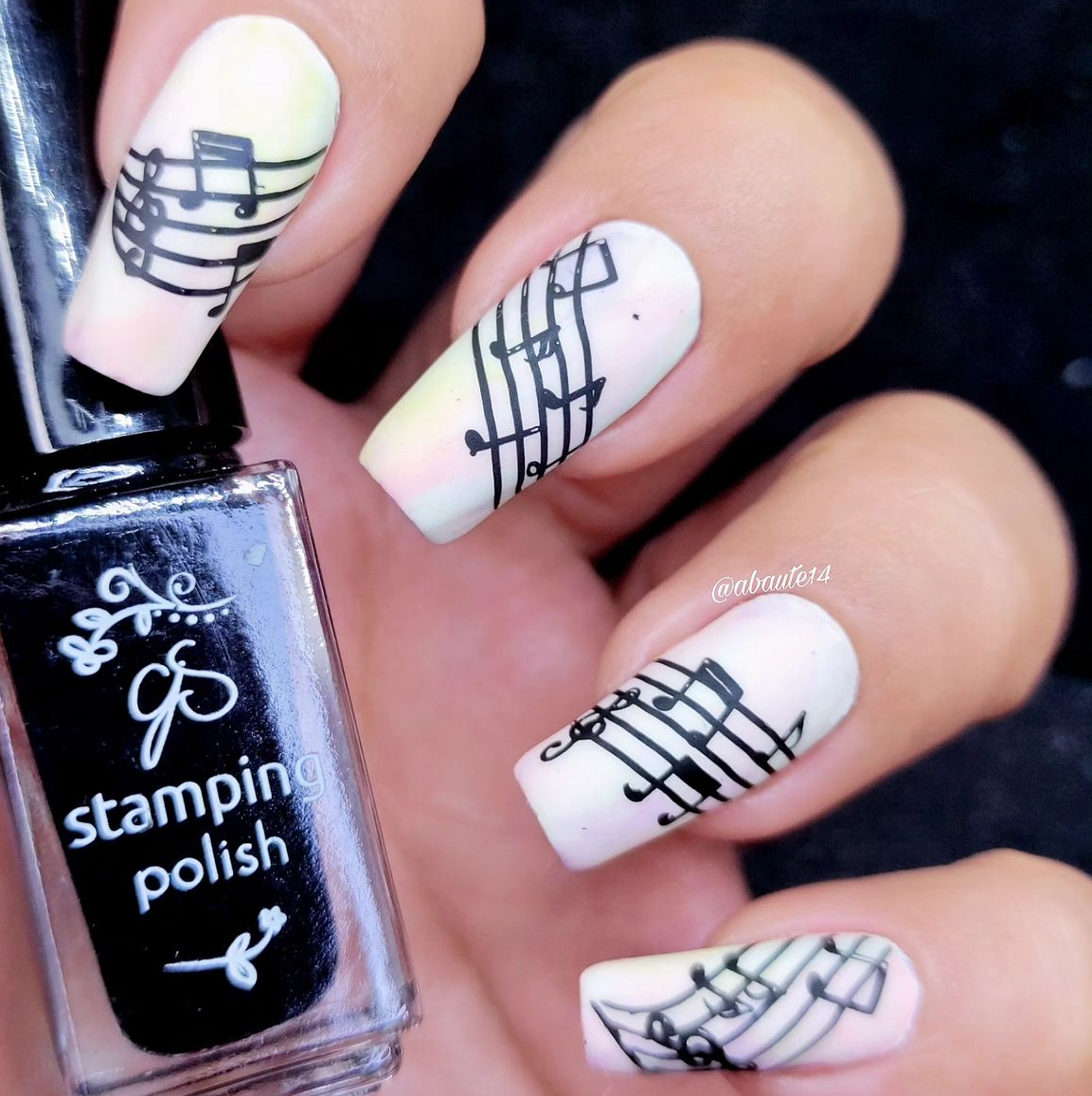 with music nail art