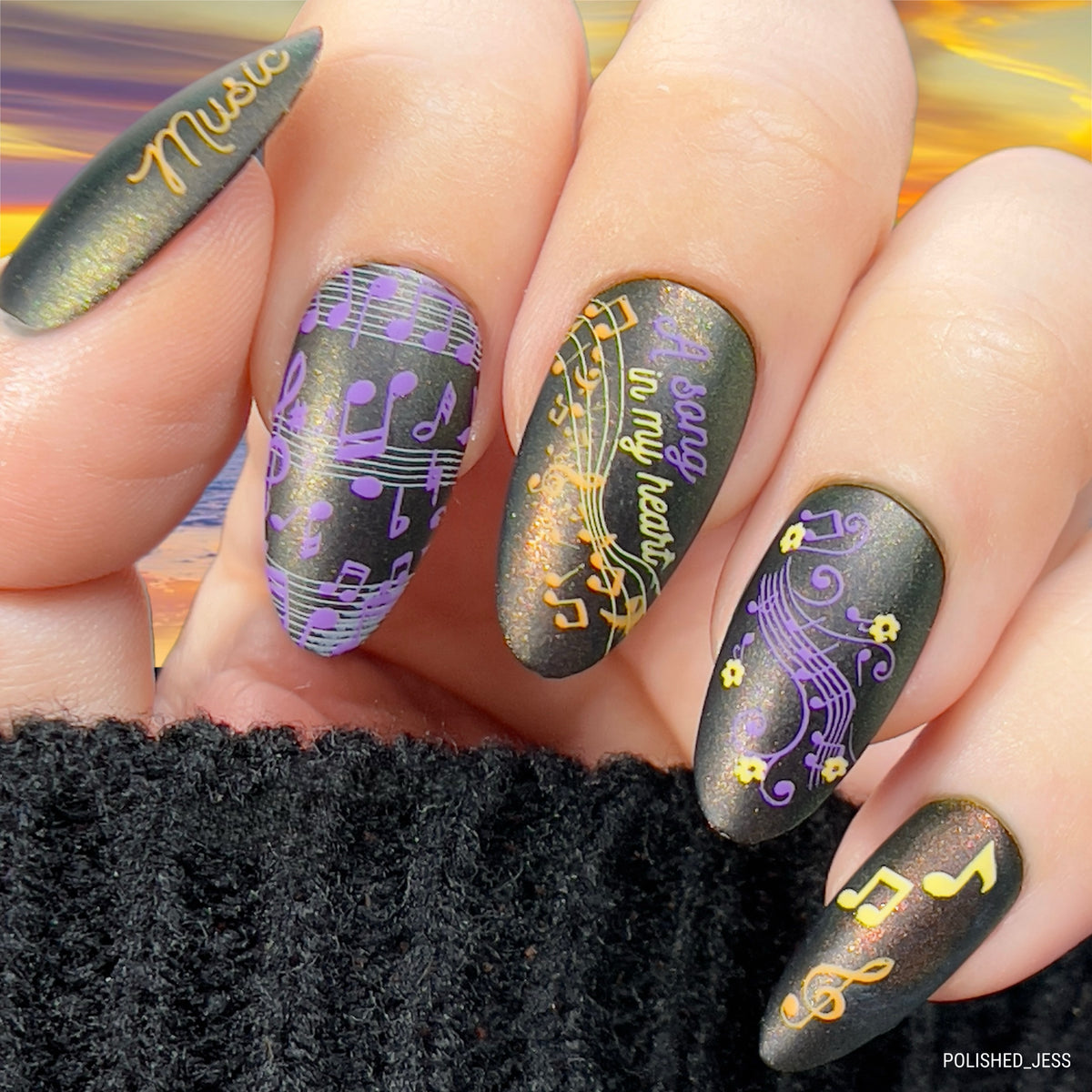 with music nail art