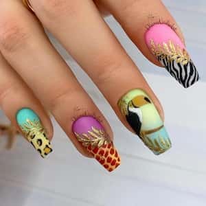 Theme Nail Art Safari