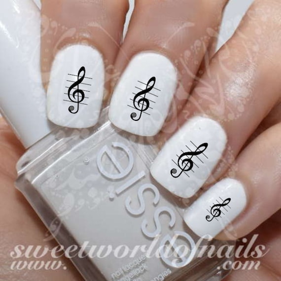 with music nail art