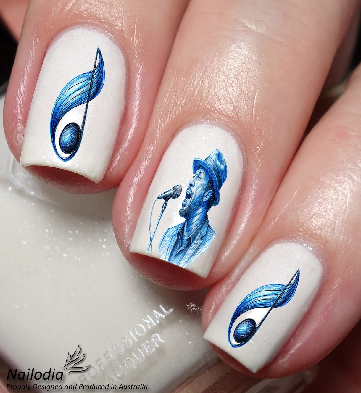 with music nail art