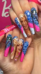 barbie nail art