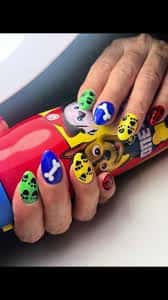 Paw Patrol Nail Art