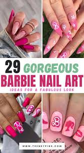barbie nail art