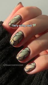 Butterfly Wing Powder Nail Art