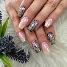 Butterfly Wing Powder Nail Art