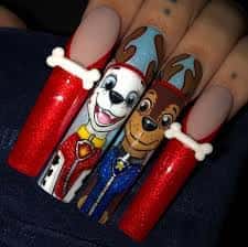 Paw Patrol Nail Art