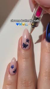 Butterfly Wing Powder Nail Art