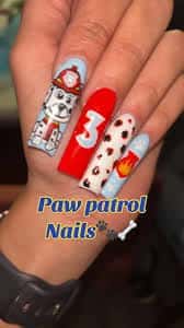Paw Patrol Nail Art