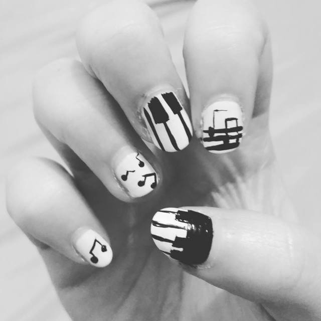 with music nail art