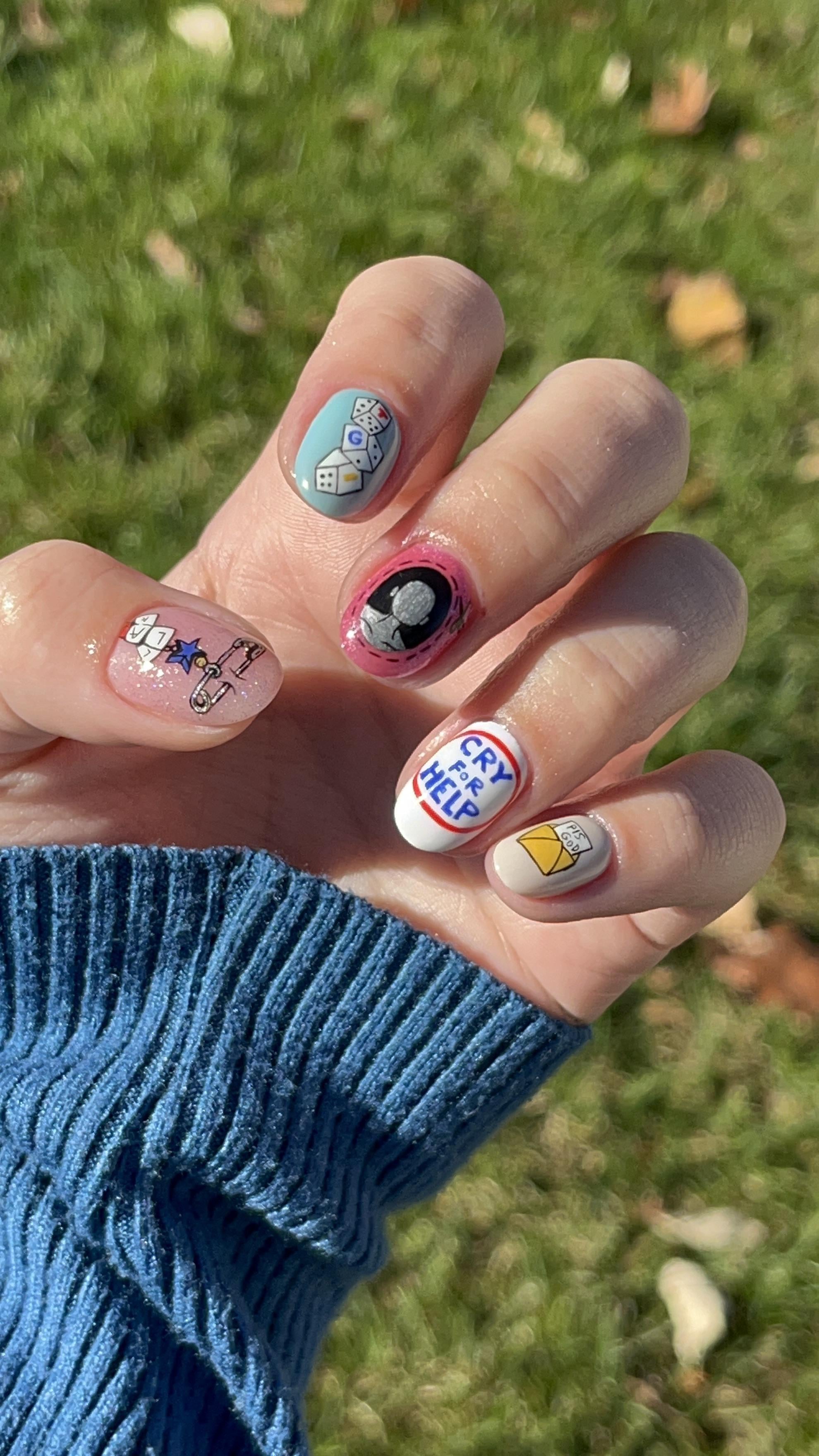 with music nail art
