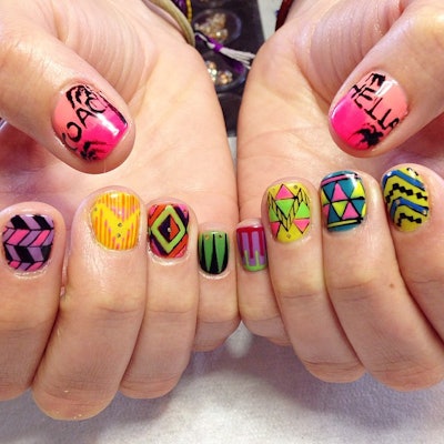 with music nail art