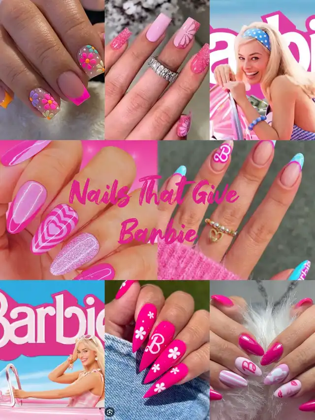 barbie nail art