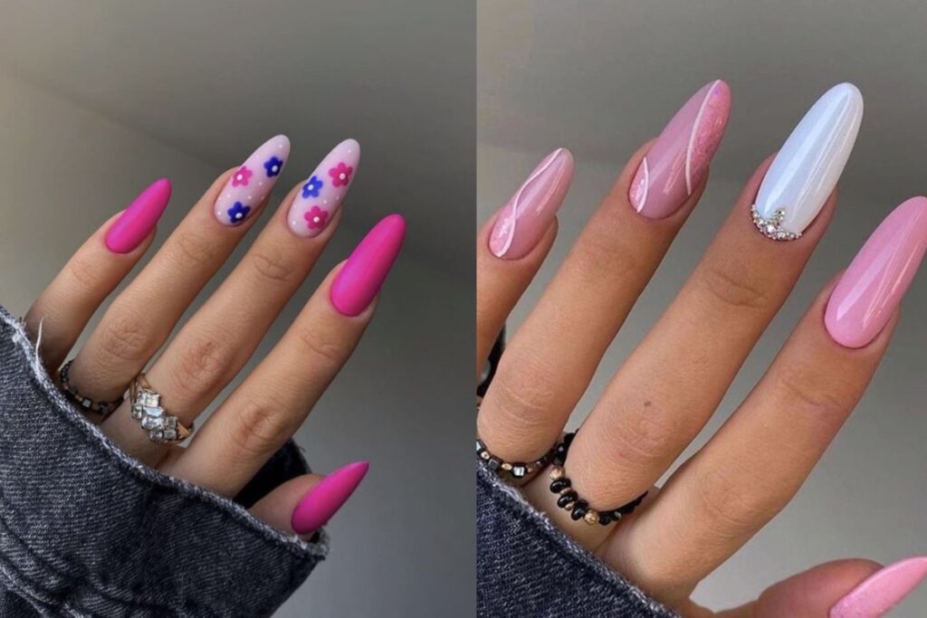 Unha Decorada Rosa 2023