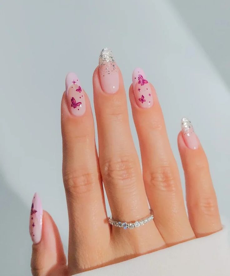 unha decorada simples gel
