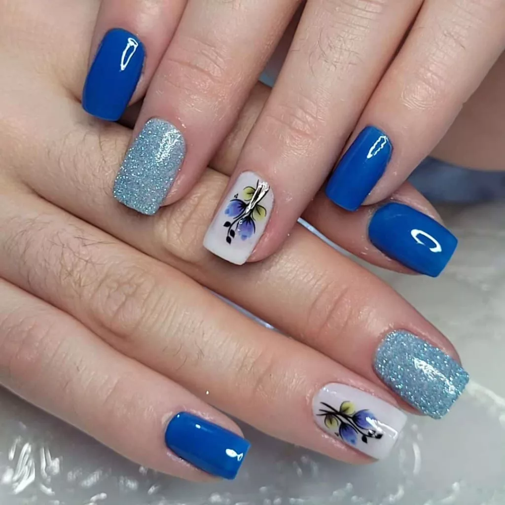 Unha Decorada Azul