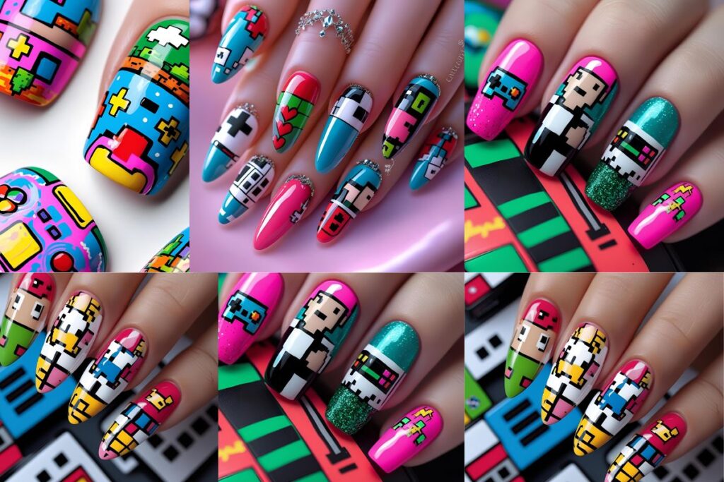 Ideias de unha decorada para quem ama jogos