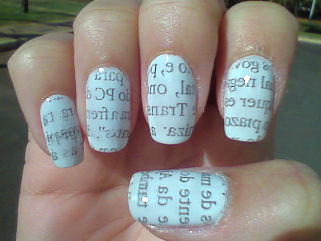 Unha Decorada Com Jornal