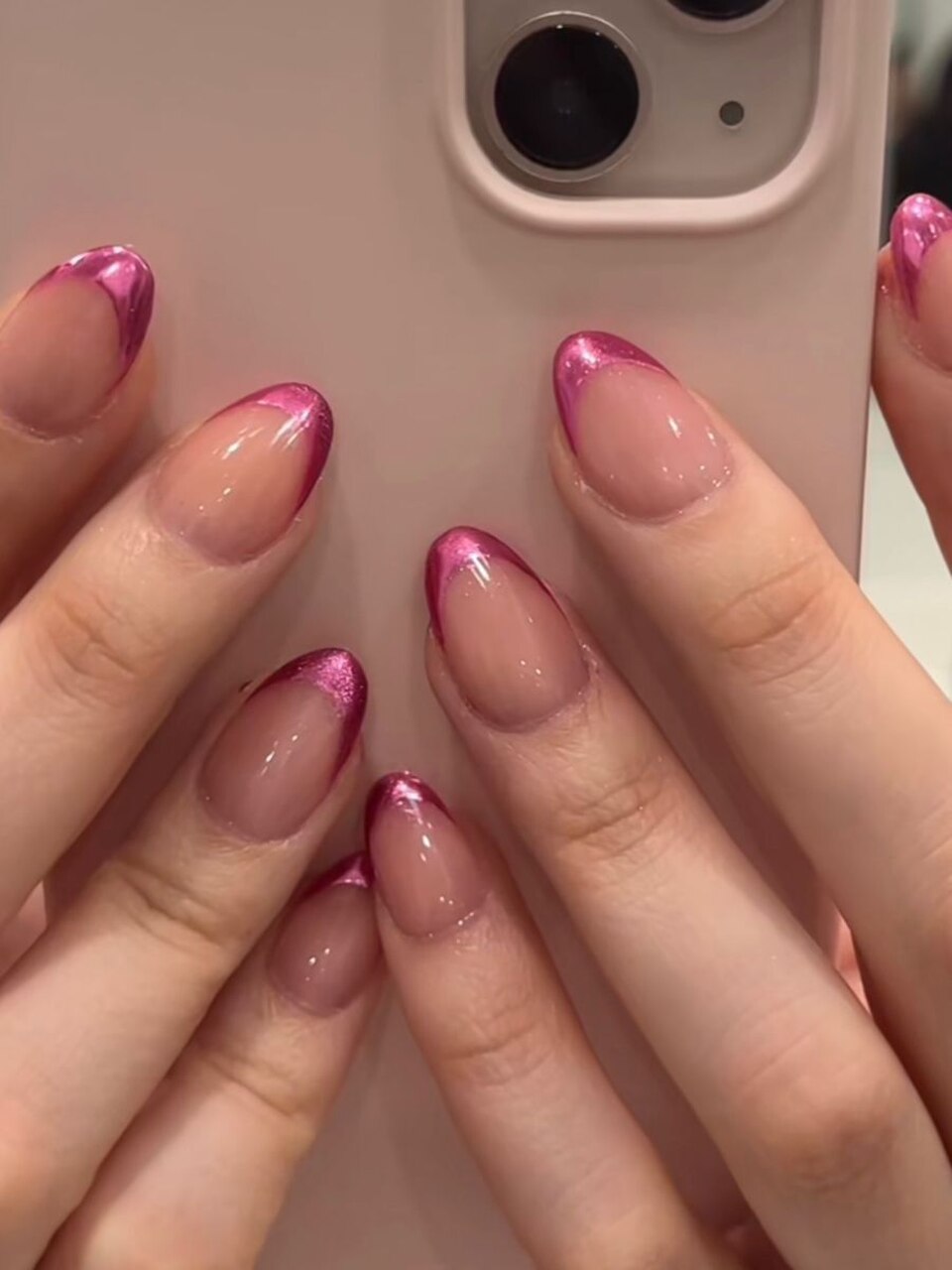 Unha De Gel Decorada Delicada Redonda