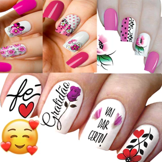 Unha Decorada Jardim Encantado