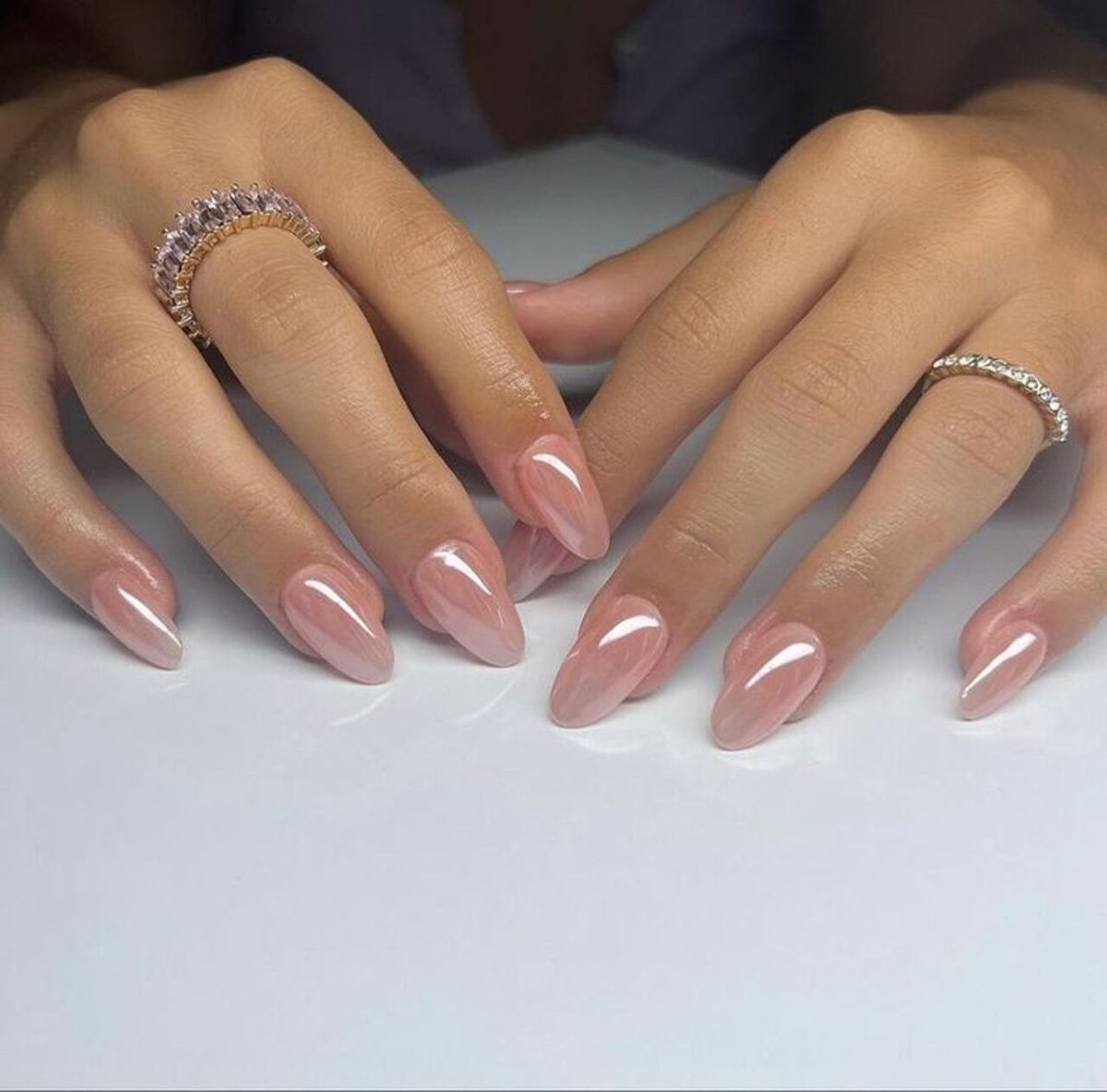 Unha De Gel Decorada Delicada Redonda