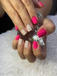 Unha Decorada Branco E Rosa