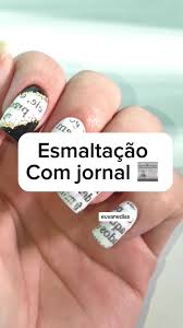 Unha Decorada Com Jornal