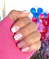 Unha Decorada Branco E Rosa