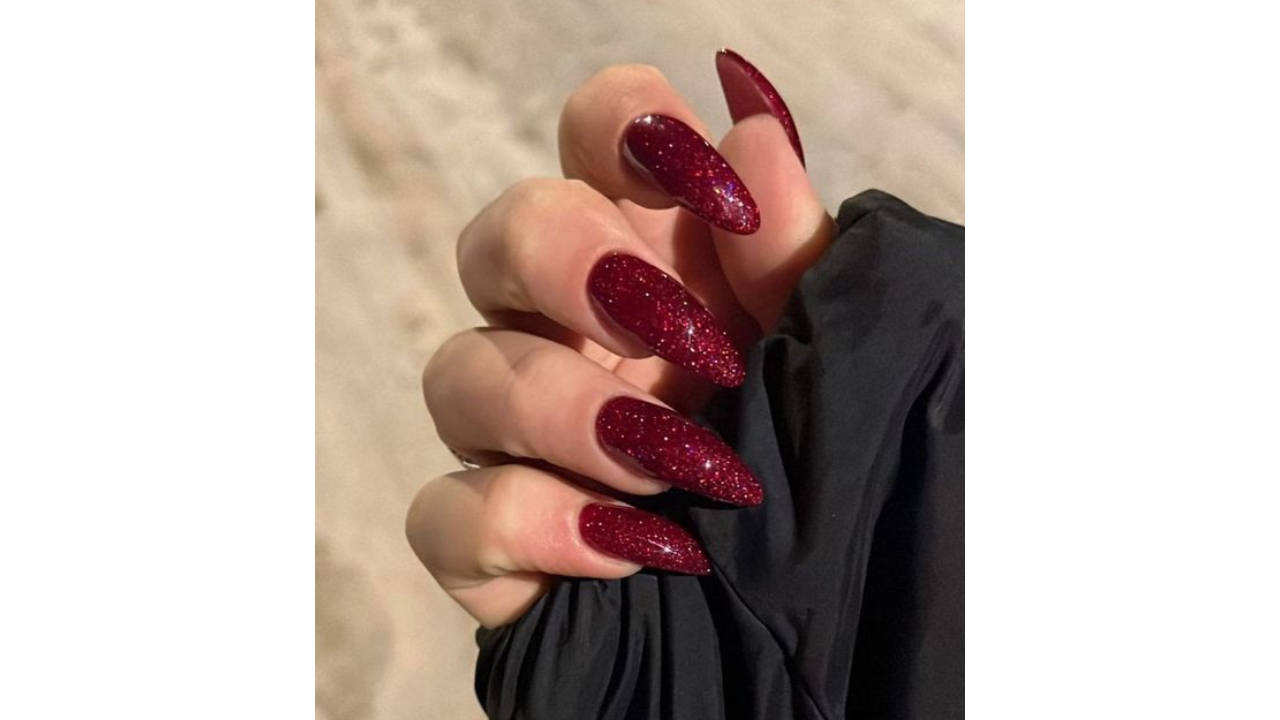 Unha Decorada Com Glitter